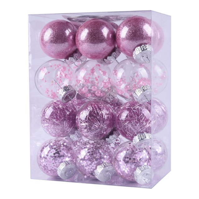 RKSTN Fall Decorations for Home 24PCS Christmas Tree Ornament Pendant Party Supplies Tree Hanging Plastic Ball Decorations
