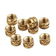 thumbnail image 4 of 100PCS Threaded Insert Self-clinching Nut Brass Internal Thread Knurled, 4 of 10