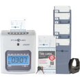 thumbnail image 1 of Pyramid Time Systems - Model 2500 Auto-Aligning 6 Column Time Clock Small Business Bundle Includes 100 time Cards, Ribbon, 10-Slot Rack, and 2 Security Keys, No Employee Limit, Single-Hand Operation, 1 of 7