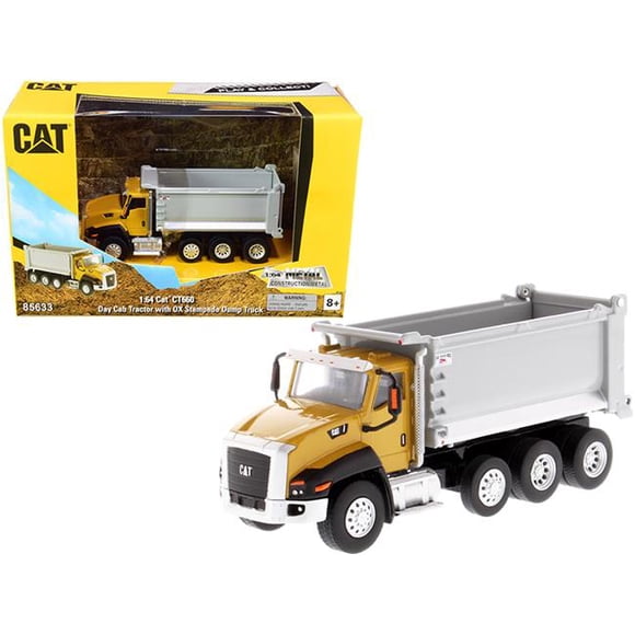 DieCast Masters  CAT Caterpillar CT660 Day Cab OX Stampede Dump Truck Play & Collect Series 1 by 64 Scale Diecast Model Tractor
