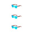 thumbnail image 3 of Decodeary Protection Wooden Fashion Colorful Lens Options Lightweight Frame blue 3Set, 3 of 6