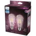 thumbnail image 3 of PHILIPS 4.5W ST19 Medium Base Daylight LED Light Bulbs Vintage- Clear Glass, 2 Pack, 3 of 5