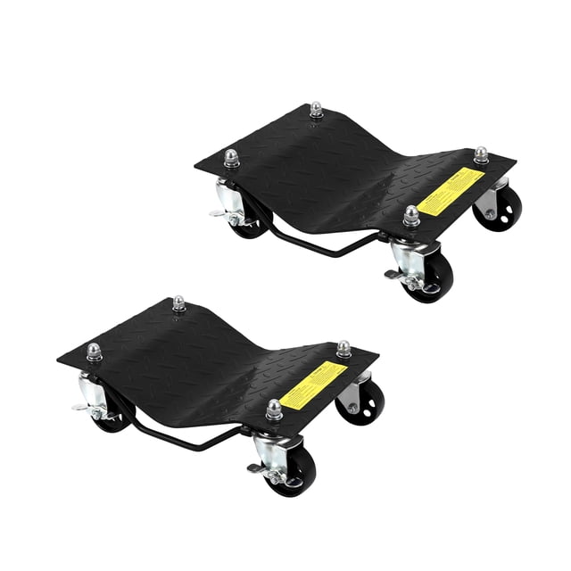 Yiwa Ensemble de Roues de Véhicule, Ensemble de 2 Roues de Déménagement pour Voiture, Roues en Acier de 3 Pouces, Supporte jusqu'à 4000/5000 Lb