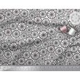 thumbnail image 2 of Soimoi Noir Tissu de Crêpe de polyester Roue Décor Ethnique Tissu Imprimé Yard 42 Pouces de Large, 2 of 3