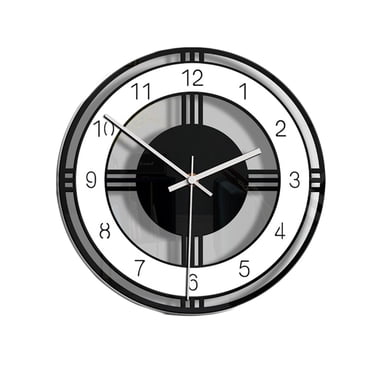 EGNMCR Alarm Clocks for Bedrooms, Clocks for Living Room Nordic Style Wall Clock Silent Transparent Acrylic Clock Home Living Room Wall Clock