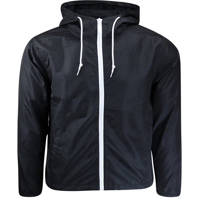 ShirtBANC Men‘s Windbreaker Jacket Hooded Lightweight Water Resistant Raincoat