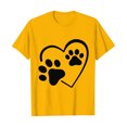 thumbnail image 1 of Plebaso T-Shirts pour Femmes à Imprimé Cœur, Col Rond, Coupe Ample, T-Shirts Décontractés à Manches Courtes, T-Shirts Graphiques pour Femmes, 1 of 4
