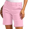 thumbnail image 2 of jovati Shorts Grande Taille pour Femmes Shorts en Sergé Extensible pour Femmes Grande Taille Taille Fine à Enfiler Coupe Régulière Shorts de Randonnée Été Décontractés avec Poches Shorts Grande Taille pour Femmes Shorts pour Femmes Grande Taille, 2 of 12