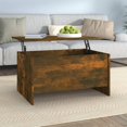 thumbnail image 1 of vidaXL Coffee Table Smoked Oak 80x55.5x41.5 cm Engineered Wood, 1 of 5