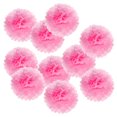 thumbnail image 1 of Unique Bargains 6' Tissue Pom Poms Paper Flowers Ball Wedding Party Decoration, Pink 10 Pack, 1 of 6
