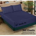 thumbnail image 4 of RUVANTI 100% Cotton Percale King Sheets, King Size Sheets Set, Crown Blue, 4 of 8