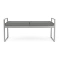 thumbnail image 4 of Gansett Reception Waiting Room 2-Seat Bench / Silver Steel / Light Gray, 4 of 5