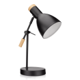 thumbnail image 2 of Bouclair Black Wood and Metal Desk Lamp, 2 of 6