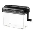 thumbnail image 1 of Mini Manual Hand-Cranked Paper Shredder - Portable Desktop Document Destroyer, Compact Clear Bin Paper Cutter for Home Office Privacy, 1 of 7