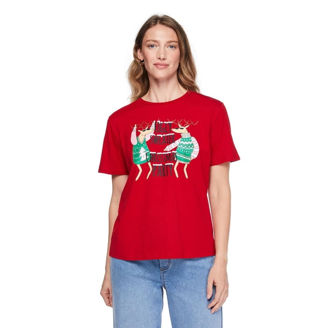 George Women's Christmas Crew Neckline Tee