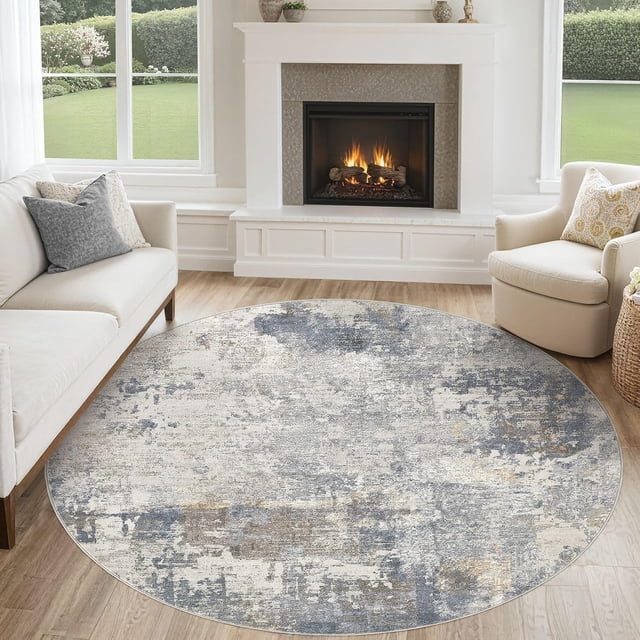 x Area Rug Living Room Rugs Washable Neutral Modern Abstract Soft Thin Large Rug Indoor Floor No Slip Rug Carpet for Bedroom Under Dining Table Home Office Decor Grey