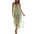 thumbnail image 2 of SUNSIOM Women's Summer Sleeveless Halter Neck Tie-Up Long Dress Backless Ruffle Hem Flowy Sundress, 2 of 10