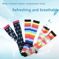 thumbnail image 4 of Chaussettes de Compression Bas de Course Genouillères Protecteur de Mollet Antidérapant Sports Extérieurs Cactus Rayé Imprimé Fleur Bas Cactus/S/M, 4 of 9