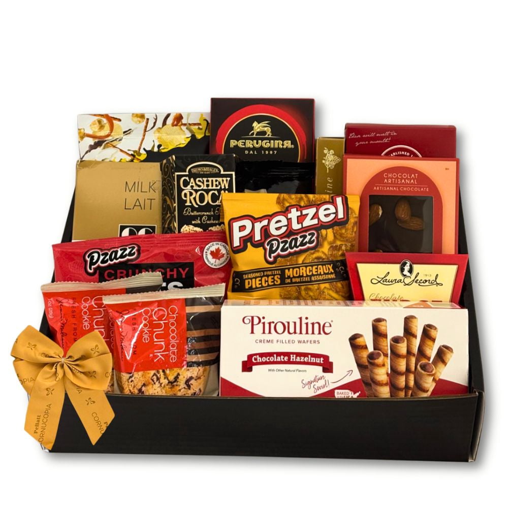 Tasty Surprise Gift Set Box with Nuts, Chocolate, Pretzels, Popcorn and More