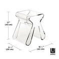thumbnail image 2 of Magino Stool With Magazine Rack Clear, 2 of 8