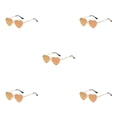 thumbnail image 2 of maskred PVC Heart-Shaped Glasses Non-Slide Silicone Nose Pads And Mulitple Colours For Chic Look Gold Metal red reflective 5Set, 2 of 6