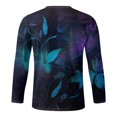 thumbnail image 5 of LUOGENLI T-shirts pour Homme pour Hommes Homme Automne et Hiver Mode Imprimé Col Rond Manches Longues T-Shirt Rétro Imprimé Intégral Hauts T-shirts Amusants pour Hommes T-shirts Graphiques Pâques Violet G, 5 of 5