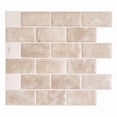 thumbnail image 1 of Smart Tiles Peel and Stick Backsplash, 4 Adhesive Tiles, Subway Beige, 10,95"x9,7", 1 of 1