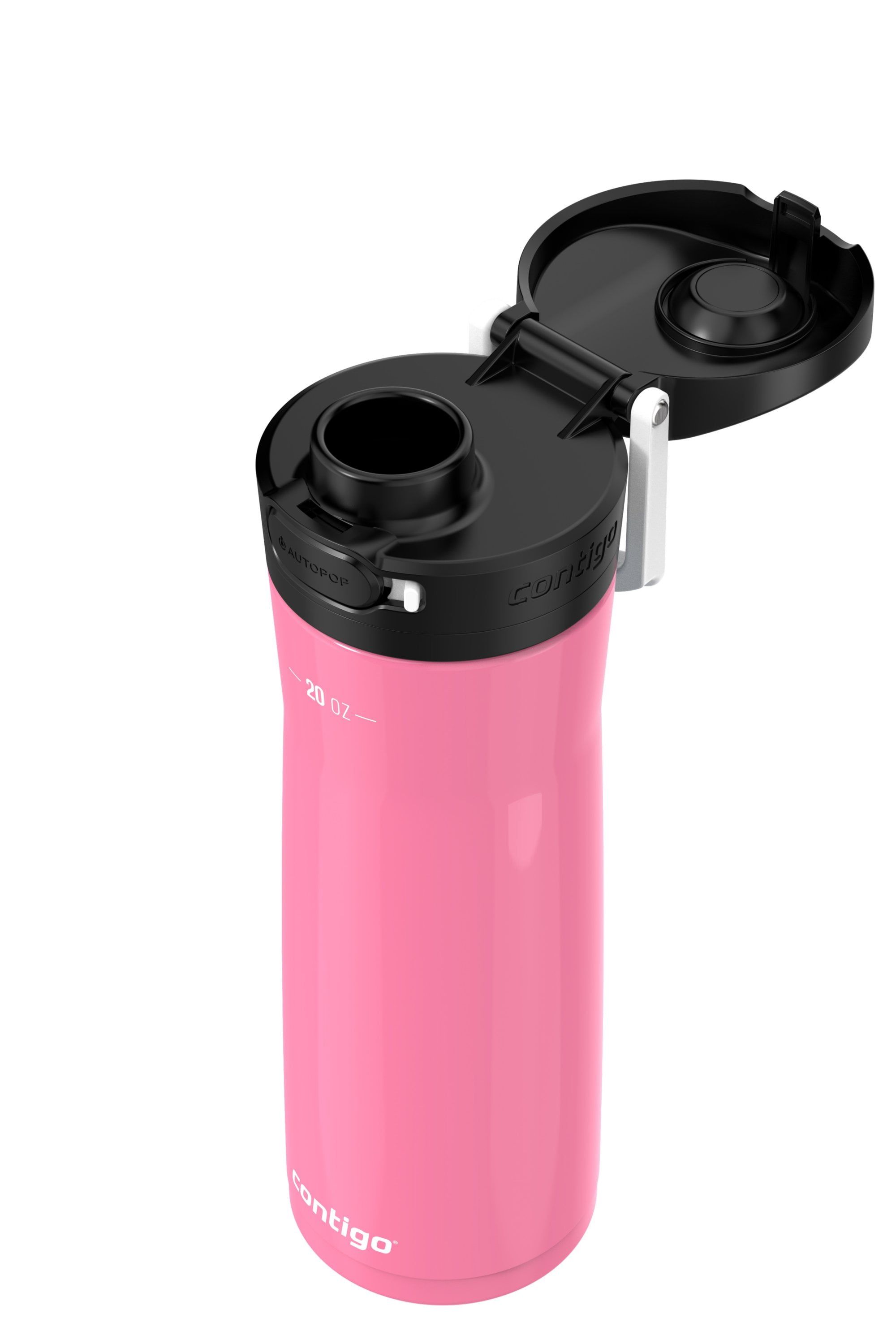 Contigo Jackson Chill 2.0 Water Bottle with AUTOPOP Lid, 20 oz (591 mL), Azalea