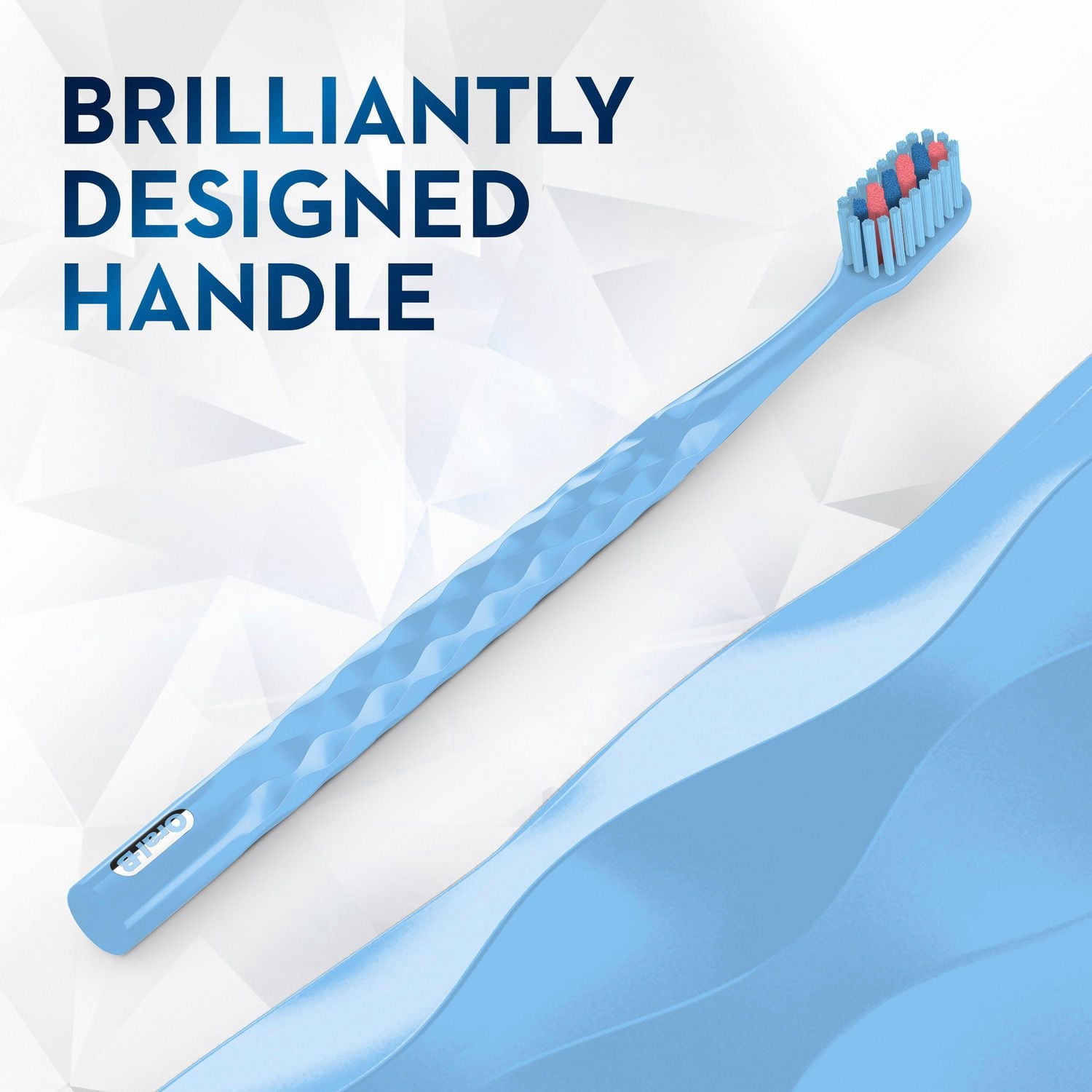 Oral-B Brilliance Brosse à Dents Blanchissante Haut de Gamme avec Éliminateur de Plaque, Moyenne, Bleu Ciel