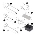thumbnail image 2 of Abody 140Pcs Metal Pegboard Hooks Organizer Assortment Kit Peg Locks Hanging Applications, 2 of 5