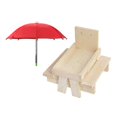 thumbnail image 3 of Squirrel Picnic Table, Squirrel Picnic Table Feeder Natural Wood Color Easy Installation Durable Wooden Waterproof Decorative  for Small Animals for Garden Natural Wood, 3 of 8