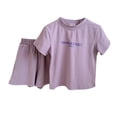 thumbnail image 1 of Chemises pour Filles Enfants Imprimé Ample Garçon Fille Poches Shorts Manches Courtes Col Rond Blouses Ensembles T-shirt, 1 of 3