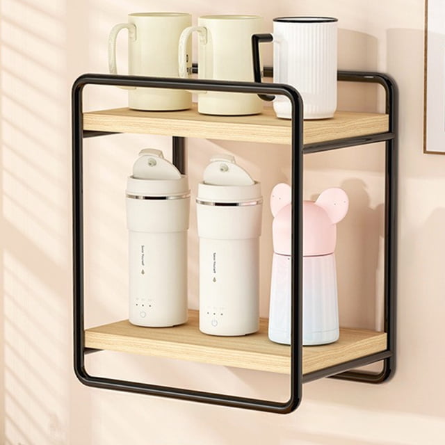 EGNMCR Closet Organizers and Storage, Organization and Storage Cup Wall Mounted No Punch Storage Rack Sundry Storage Cabinet Wall Shelves Bathroom Wall Mounted Storage Racks Iron Wall Mounted Shelf