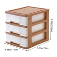thumbnail image 3 of COFEST Cabinet Drawer Storage Plastic Drawer Office Desk Desktop Storage Drawer Organizer Drawer Organizer Office Desk Plastic Storage Rack with Drawers Coffee, 3 of 7