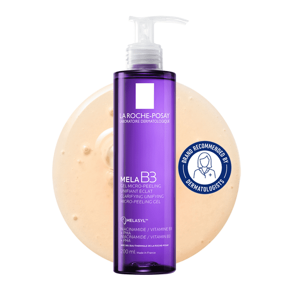 La Roche-Posay Mela B3 Micro-Peeling Gel Cleanser, Face Wash with Niacinamide for Dark Spots, 200mL