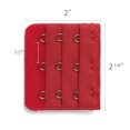 thumbnail image 3 of INSPIRE CHIC Rallonges de Soutien-Gorge pour Femmes à 3 Crochets 3 Rangées Bretelle de Soutien-Gorge Extensible Boucle Crochets Bande de Soutien-Gorge Rouge 5, 3 of 5