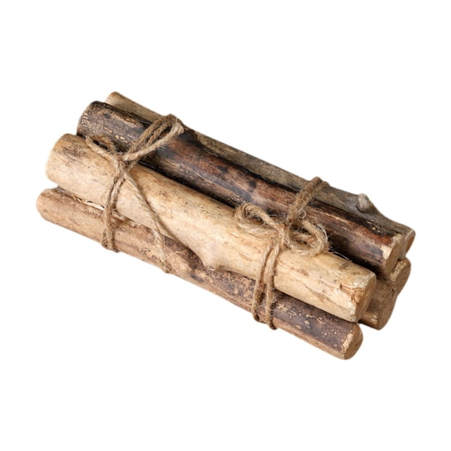 KLKCMS Wood Log Sticks Craft Stick for Fairy Gardens Wedding DIY Crafts/Photo Props Length 20cm