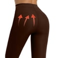 thumbnail image 5 of Under $10 Tights Brown Semi Opaque Girls Leggings Solid Color Footed Pantyhose Tights, 5 of 5