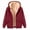 01-Wine, variant on Ecqkame Womens Mens Fleece Hooded Sweatshirts Unisex Sherpa Full Zip Solid Color Long Sleeve Winter Warm Hoodies With Pockets Black XL