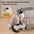 thumbnail image 4 of Litter Box Step, Litter Box Ramp/Catcher with Wooden Base, Anti-Tracking & Easy to Clean, Ideal for Small Elderly Cats, 4 of 7