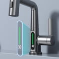 thumbnail image 4 of Langgg Robinet d'Eau de Qualité Supérieure avec Affichage de la Température à DEL et Rotation à 360°, Relevable et Rotation à 360°, Robinet de Douche Doré, 4 of 6