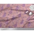thumbnail image 3 of Soimoi Tissu de Soie Rouge Feuilles & Paisley Tissu Imprimés par Yard 42 Pouces de Large, 3 of 3