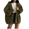 thumbnail image 2 of Yuyuzo Womens Cardigan Sweaters Fall Long Sleeve Dropped Shoulder Knit Open Front Lightweight Oversized Tops, 2 of 4