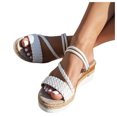 thumbnail image 1 of Mepaouo Womens Low Wedge Heels Sandals Wide Width Platform Summer Slides Non Slip Dressy Slip on Shoes, 1 of 8