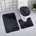 thumbnail image 4 of weibbin 3 Pcs Bathroom Rugs - Solid Color, Universal Soft Comfortable, Water Absorption, Non-Slip, Thick, Machine Washable, Easier to Dry for Bath Floor Mats, 4 of 8