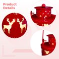 thumbnail image 3 of Christmas Lantern with LED Candle, Metal Holiday Decorative Light, Snowflake Pine Tree Reindeer Design, Battery Operated Tabletop Lamp, Indoor Christmas Decor for Home Party, 3 of 5