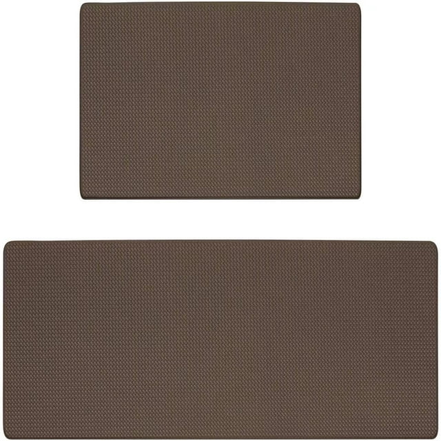 Kitchen Mat 2PCS Kitchen Rugs Cushioned Anti Fatigue Kitchen Mats for Floor Non-Slip Standing Desk Mat Waterproof Kitchen Rug Set for Kitchen Floor Office