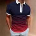 thumbnail image 2 of BOBOGOJP Polo pour Hommes Grande Taille Manches Courtes en Maille (Rouge,G), 2 of 5