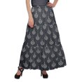 thumbnail image 1 of Moomaya Jupe Longue Imprimée pour Femmes Style Portefeuille Grande Taille Jupe Maxi à 3 Niveaux, 1 of 6