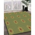 thumbnail image 3 of Ahgly Tapis Rond Lavable en Machine Intérieur Transitionnel Chêne Brun, 4 Pieds Rond, 3 of 7
